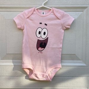 NEW without tag Patrick Star pink onesie 6m 100% cotton baby boy girl Preshrunk
